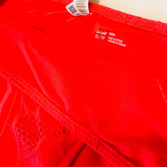 🧡🌺AERIE-ORANGE FLORAL BRIGHT RACERBACK BIKINI TOP🌺🧡 - Picture 4 of 11